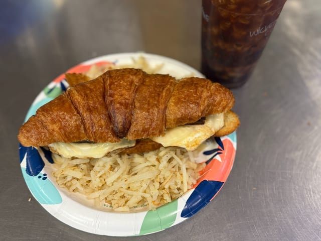 Crosaint Breakfast Sandwich Combo.