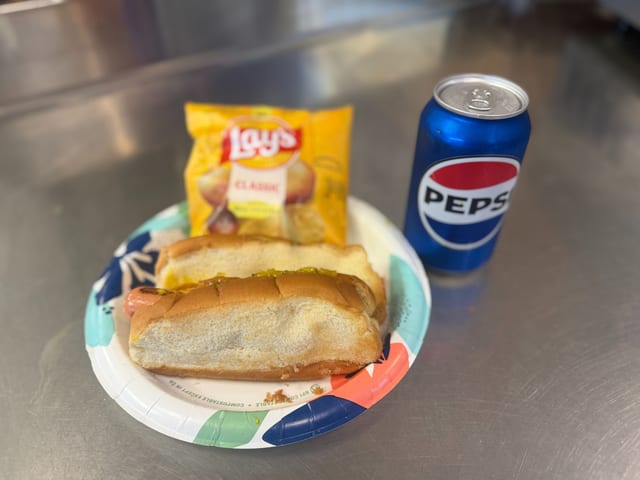 Hot Dog Combo Plate.